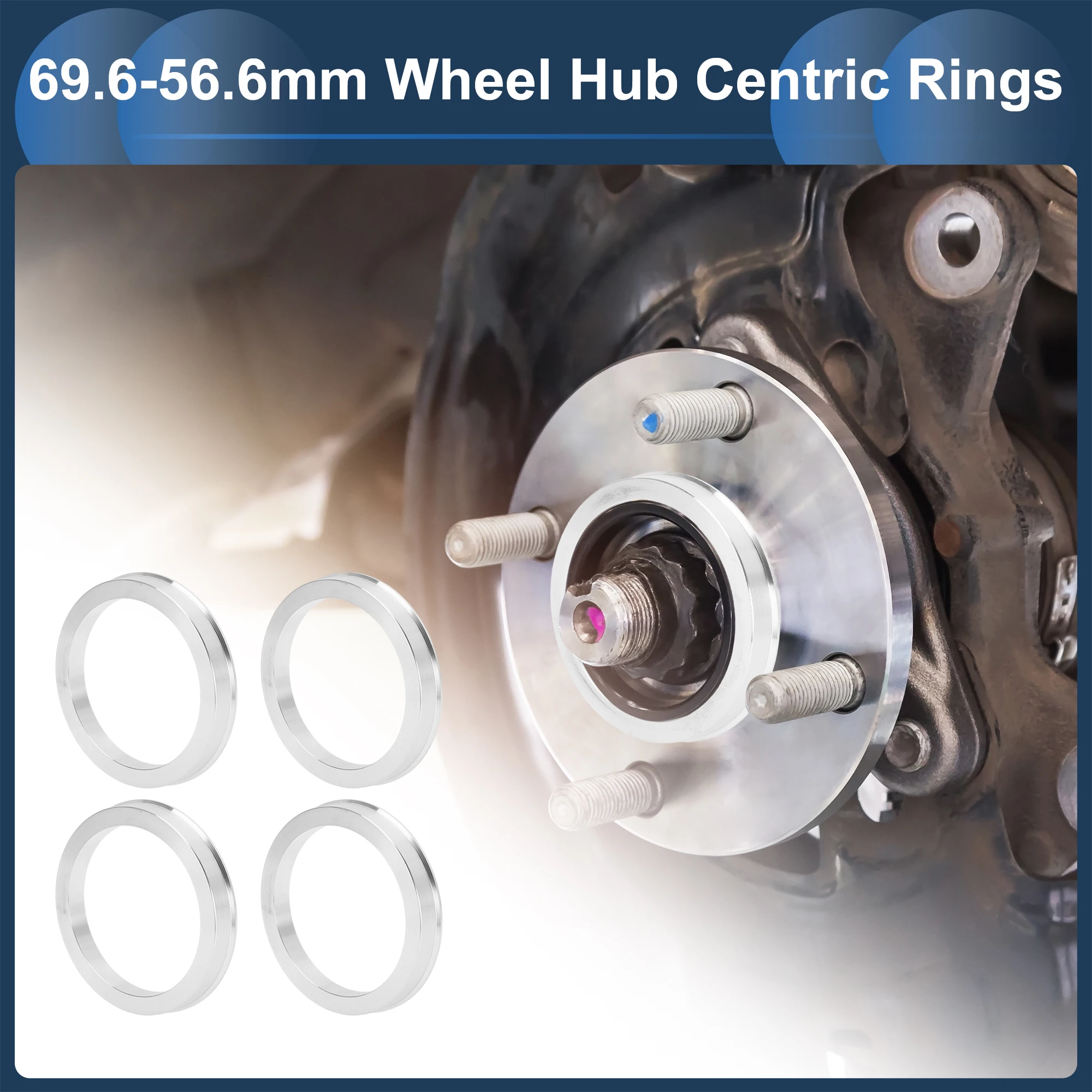 UXCELL Car Wheel Hub Centric Rings OD 69.1mm 69.6mm to ID 54.1/58.6/59.6/63.6/67.1mm Wheels Center Shaft Shock Hubrings