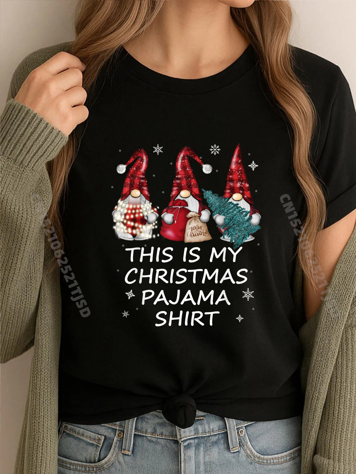 

This Is My Christmas Pajama Shirt Buffalo Plaid Gnome Family Sports T Shirt Woman Men's Clothing Deals