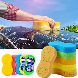 1/2Pcs Super Absorbent Car Washing Sponges High-density Honeycomb 8-shaped Sponge Block Car Cleaning Tools Auto Accessories