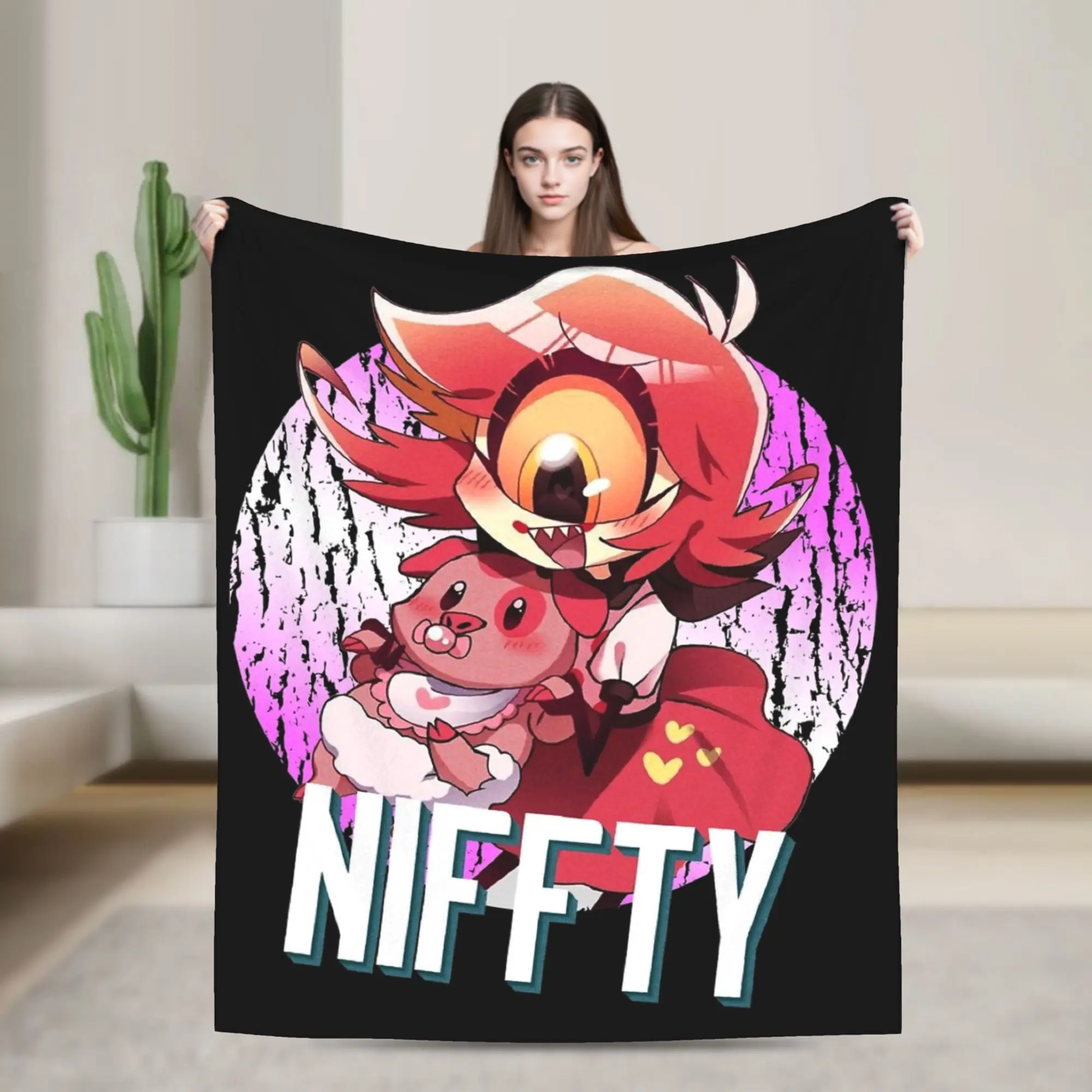 Hazbined Hoteled Niffty Blanket Flannel Summer  Breathable Lightweight Thin Throw Blankets for Bed Outdoor Plush Thin Quilt