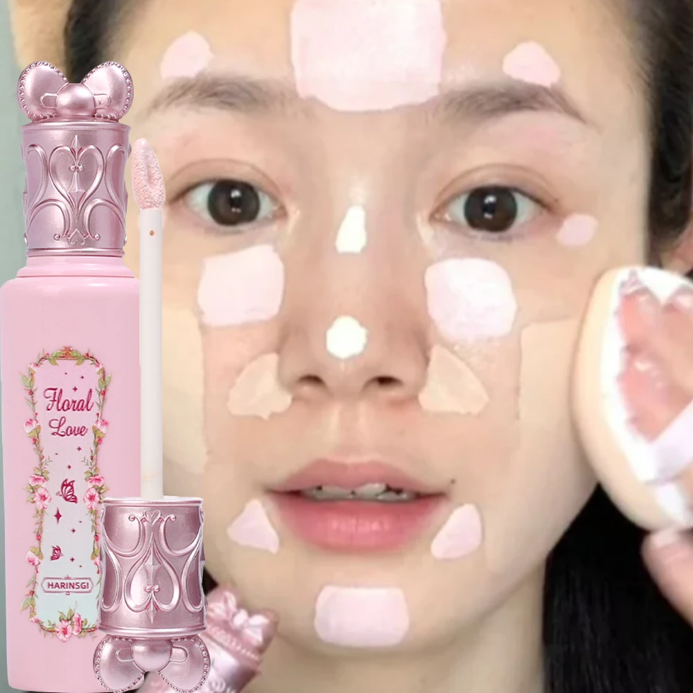 Pink Liquid Concealer Stick Moisturizing Waterproof Brightening Concealer Cream Lasting Cover Acne Spot Dark Circles Face Makeup