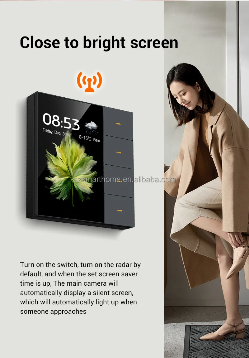 لوحة تحكم المنزل الذكي Tuya مقاس 3.5 بوصة مع Zigbee للتحكم في أجهزة Tuya المنزلية الذكية #3