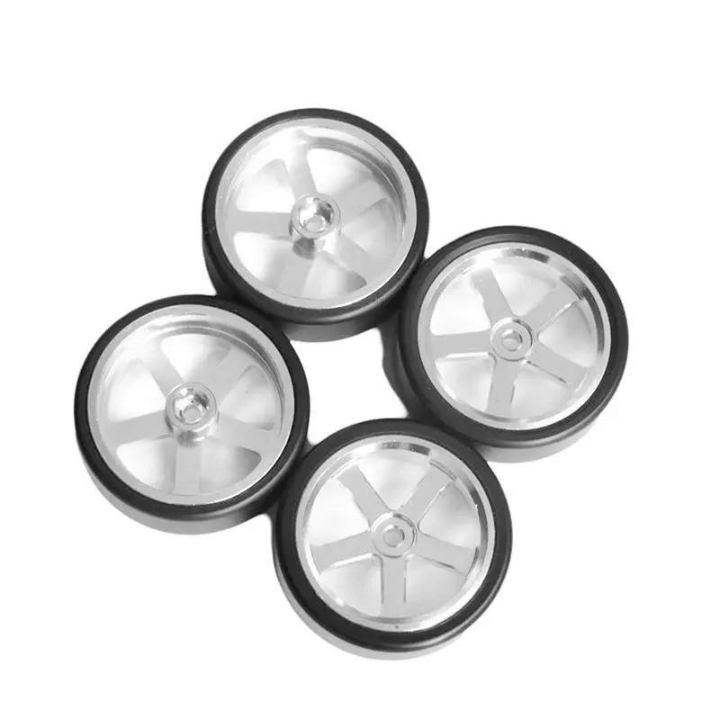 AS96-4Pcs Wheels With Rubber Tires Spare Parts For LDRC AE86 RC Car Upgrade Parts Accessories