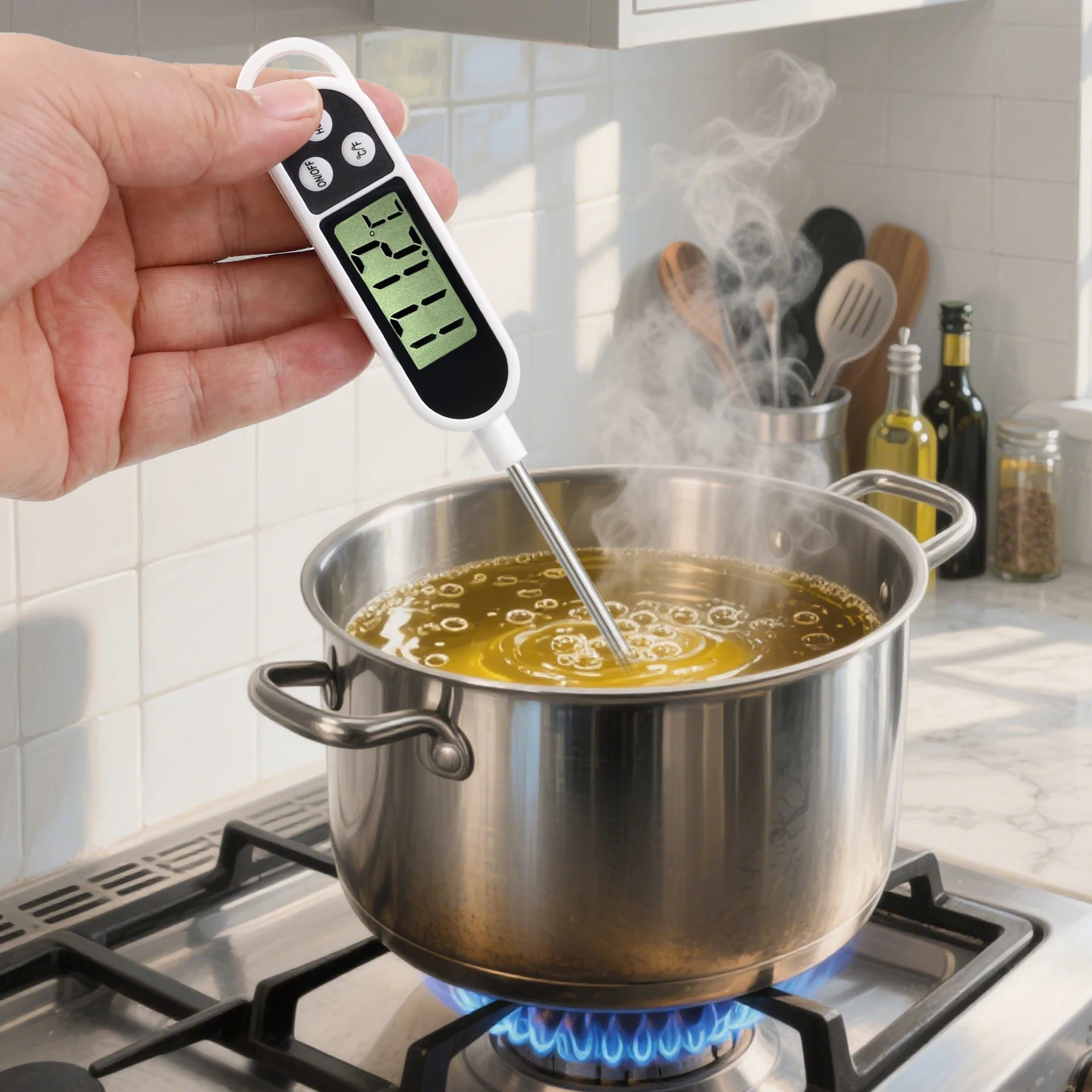 Termometro digitale per alimenti ad alta precisione – Per cuocere al forno, cucinare e alimenti per l'infanzia, misura acqua, olio, latte e temperature principali