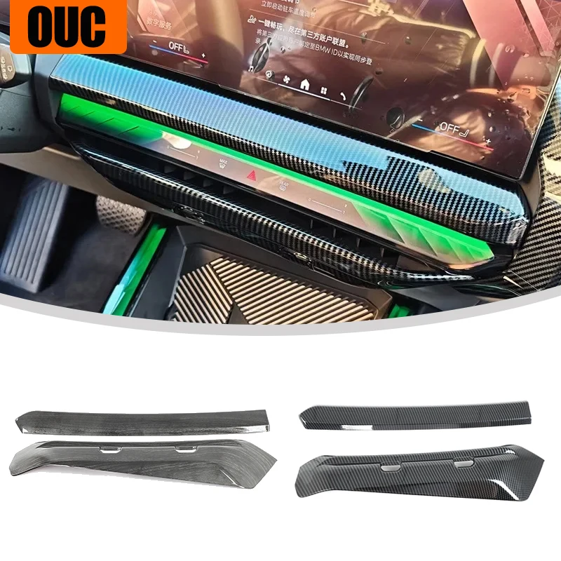 

ABS Carbon Fiber Car Center Console Air Condition Outlet Vent Frame Cover Trim For BMW X3 G45 2025+ Interior Accessories