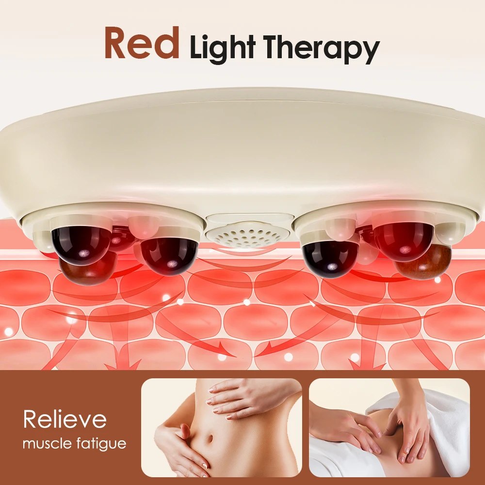 Belly Slimming Massager Red Light Electric Slimming Belt Fat Burning Abdominal Massage Beauty Health Massager Machine