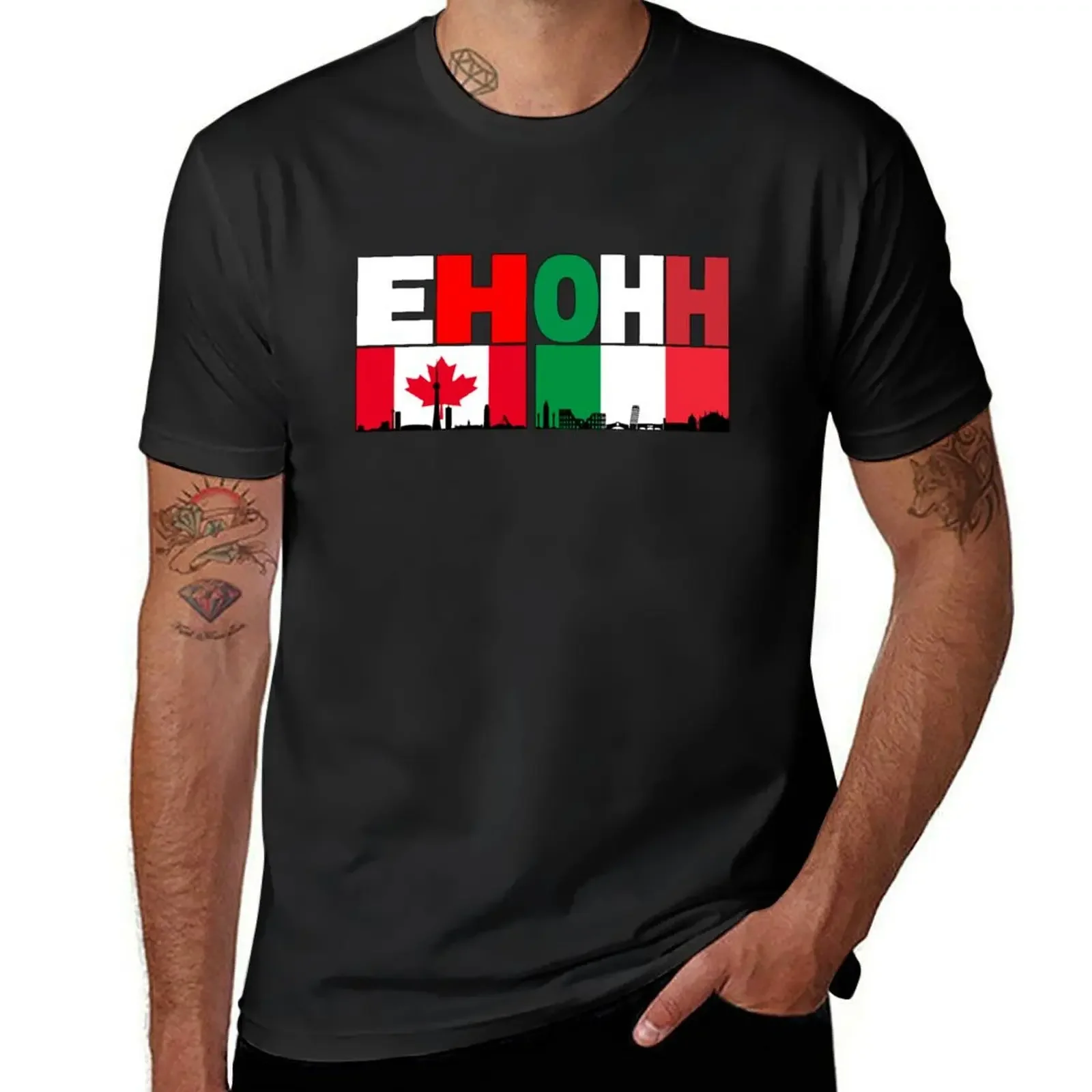 Italo Canadian - Skylines T-Shirt hippie clothes essential t shirt oversized graphic tee anime stuff mens clothing