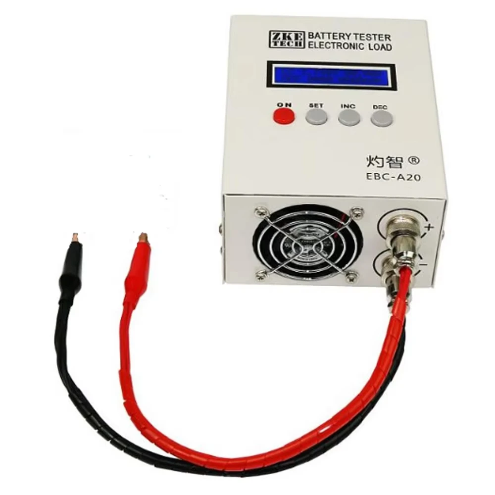 Probador de baterías EBC-A20, adecuado para baterías de litio y plomo de 30 V, 20 A, 85 W, probador de descarga A20, fuente de alimentación A20