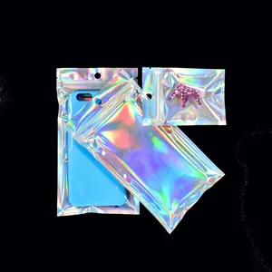 Mùi dày bằng chứng Túi Mylar, Túi bao bì nhựa bằng laser ba chiều, lưu trữ bán lẻ đồ trang sức, túi khóa zip quà tặng, 50 % 10 Bao bì Ngày bán hàng của Mẹ - 5