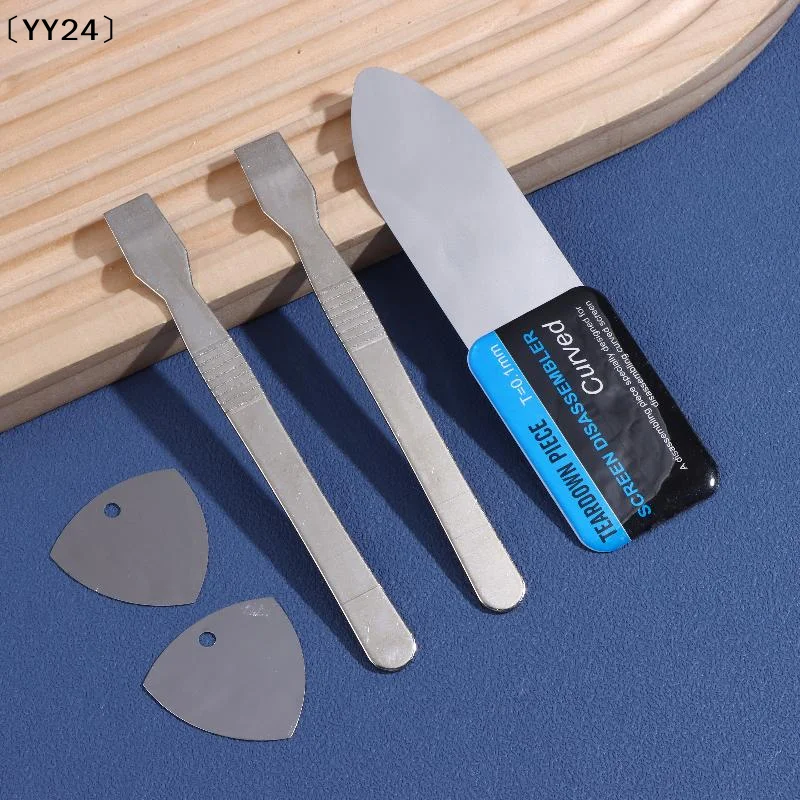 5 In 1 Professional Stainless Steel Curved Screen Pry Tools For Phone Tablet Laptop Repair Metal Spudger Disassembly Kit〔YY24〕