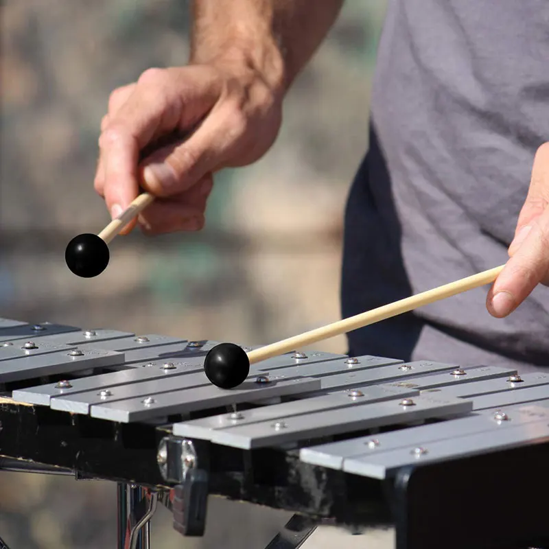 1 Pair Polished Surface Wooden Tongue Drum Sticks Mallets Beaters Percussion Instrument Accessory 38Cm Length