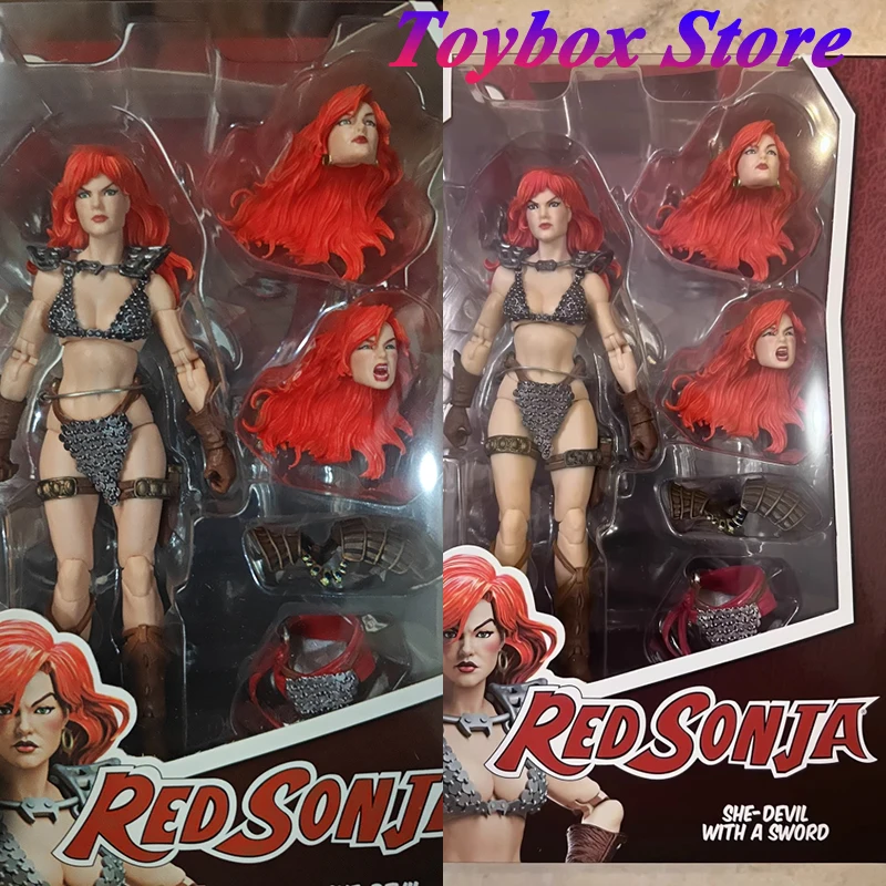 

BFS Original 1/12 Collectible Red SONJA Deluxe Version Action Figure Static Sword Model Ornament 6" Full Set Female Soldier