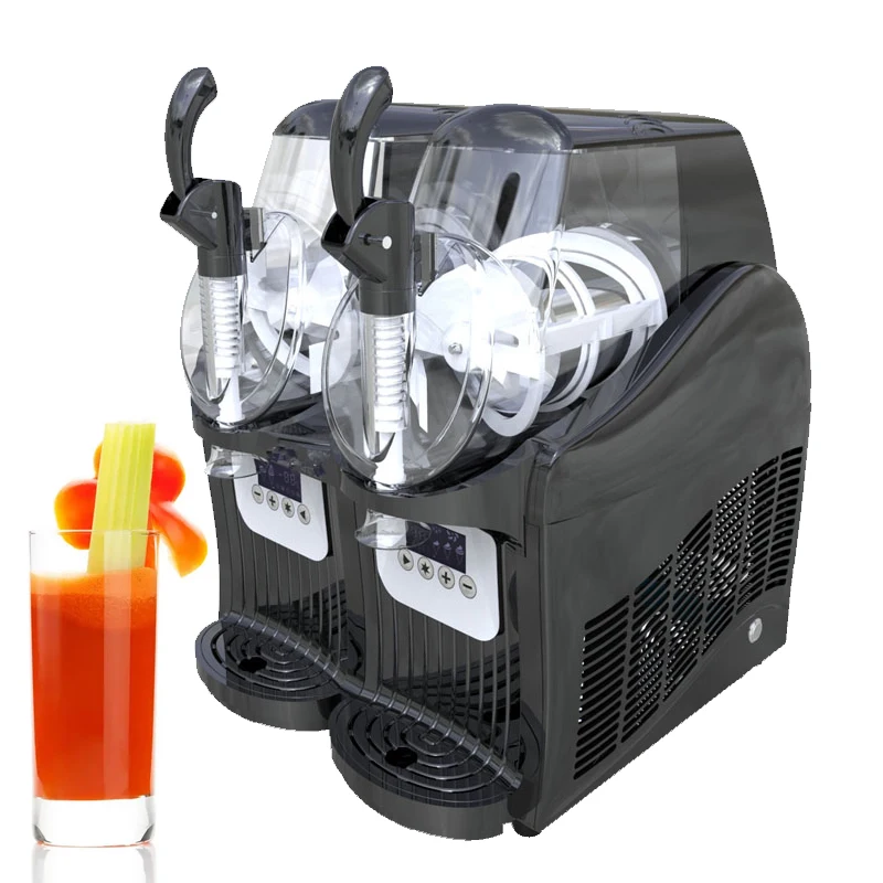 5L Double Tank Slush Machine 300W Snow Melting Machine Commercial Smoothies Granita Machine Ice Slusher