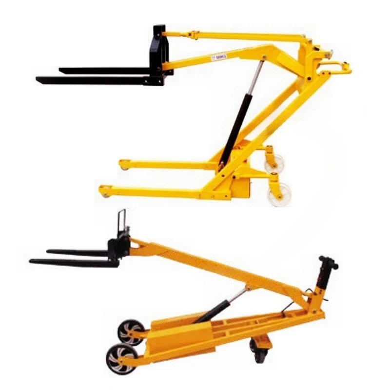 

On-board crank arm loading and unloading truck, portable electric hydraulic forklift, multi-functional small raised stacking
