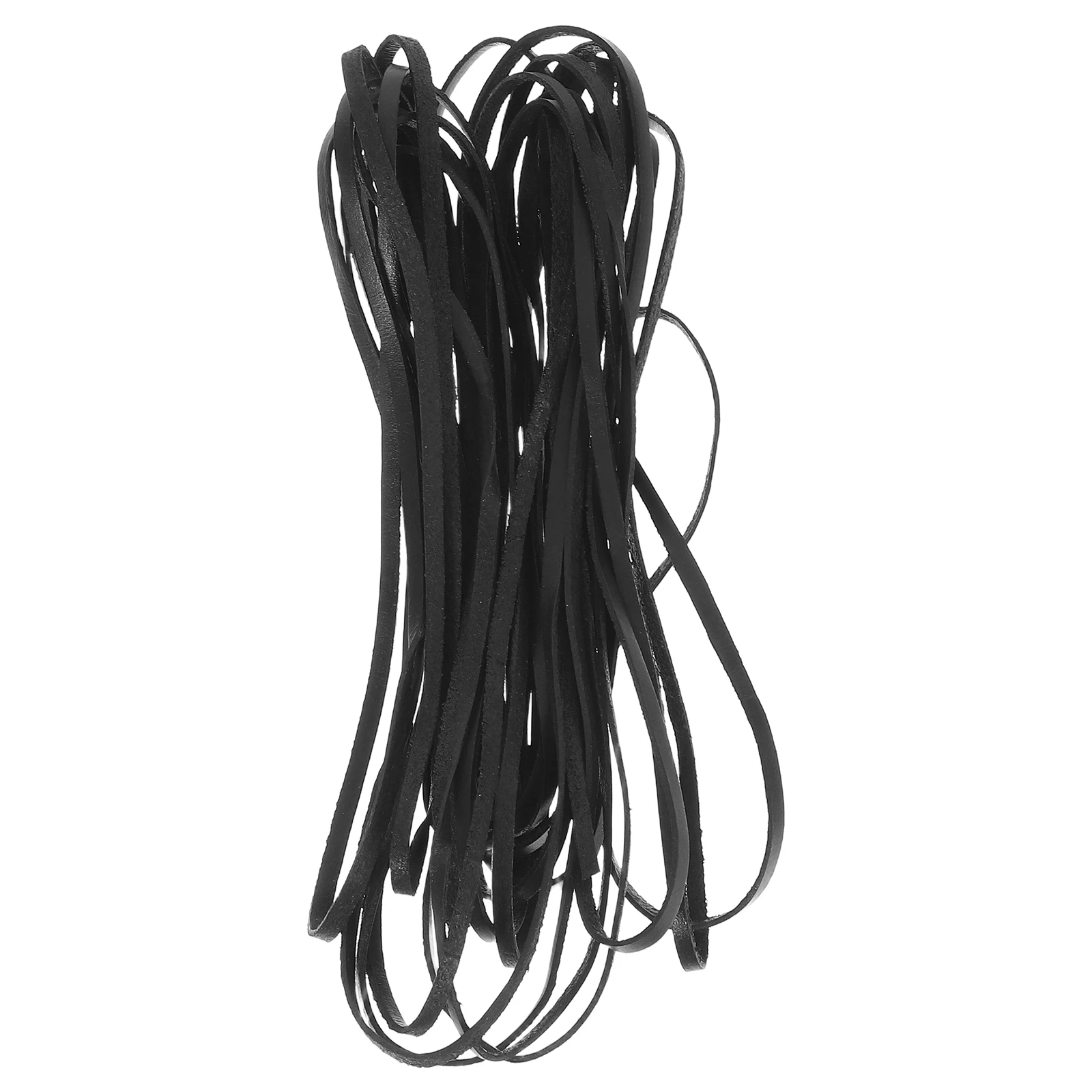 

Braided Rope Necklace Cords Pendants Cowhide Thread Wide Flat Sturdy Material Crafting Supplies Hand Weaving Projects