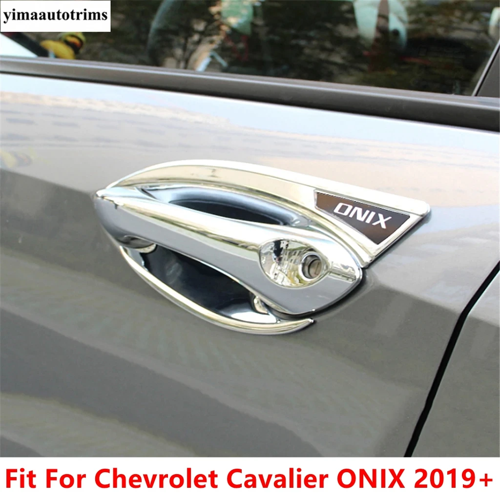 

Door Handle Bowl Decoration Protection Cover Trim For Chevrolet Cavalier ONIX 2019 - 2024 ABS Chrome / Carbon Fiber Accessories