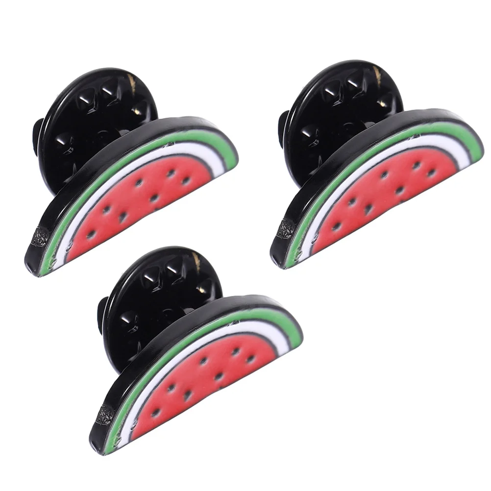 

3Pcs Watermelon Pin Cartoon Brooch Enamel Badge Fruit Accessory for Women Girls Summer Outfit Fruit Pin Watermelon Jewelry