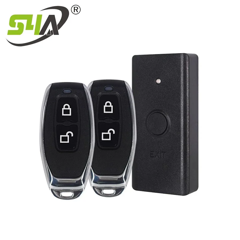 Fingerprint access control keypad rfid reader wireless door lock with remote control and wireless exit button 1000 Users