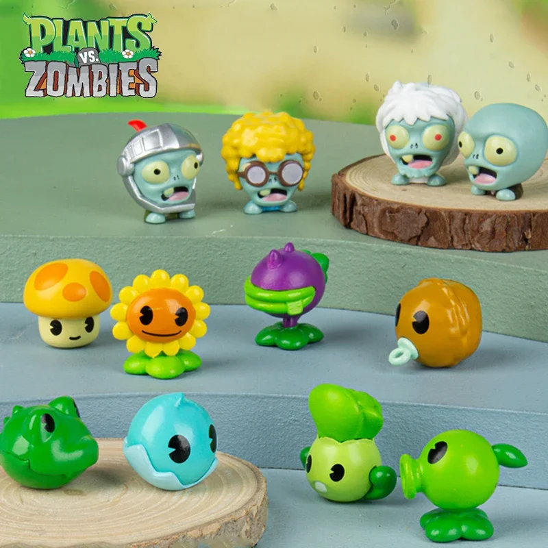 

Plants Vs Zombies Q Version Plant Zombie Mini Ornaments Random Lucky Bag 4 Styles Action Figures Anime Collection Ornaments Toys