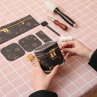 DIY Mini Bucket Bag Hand Stitching Portable Storage Wireless Earphone Case For Airpods 4 Pro 2 3 1 Small Items Coin Purse Bag