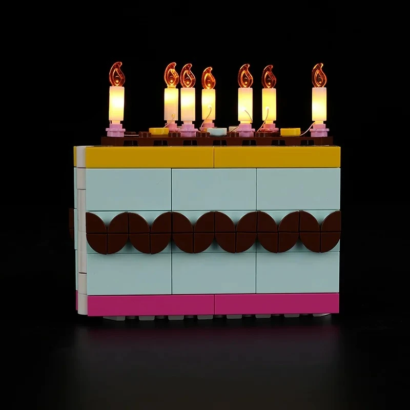 LED Lighting Set Suitable for LEGO Birthday Cake 40641 Building Blocks