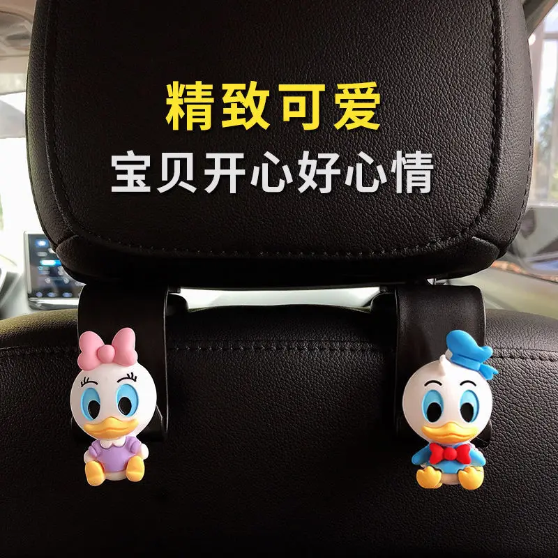 Ganchos de dibujos animados de Disney para coche, decoración de almacenamiento, Colección completa, Mickey, Minnie, Pato Donald, detrás de los asientos, nuevo