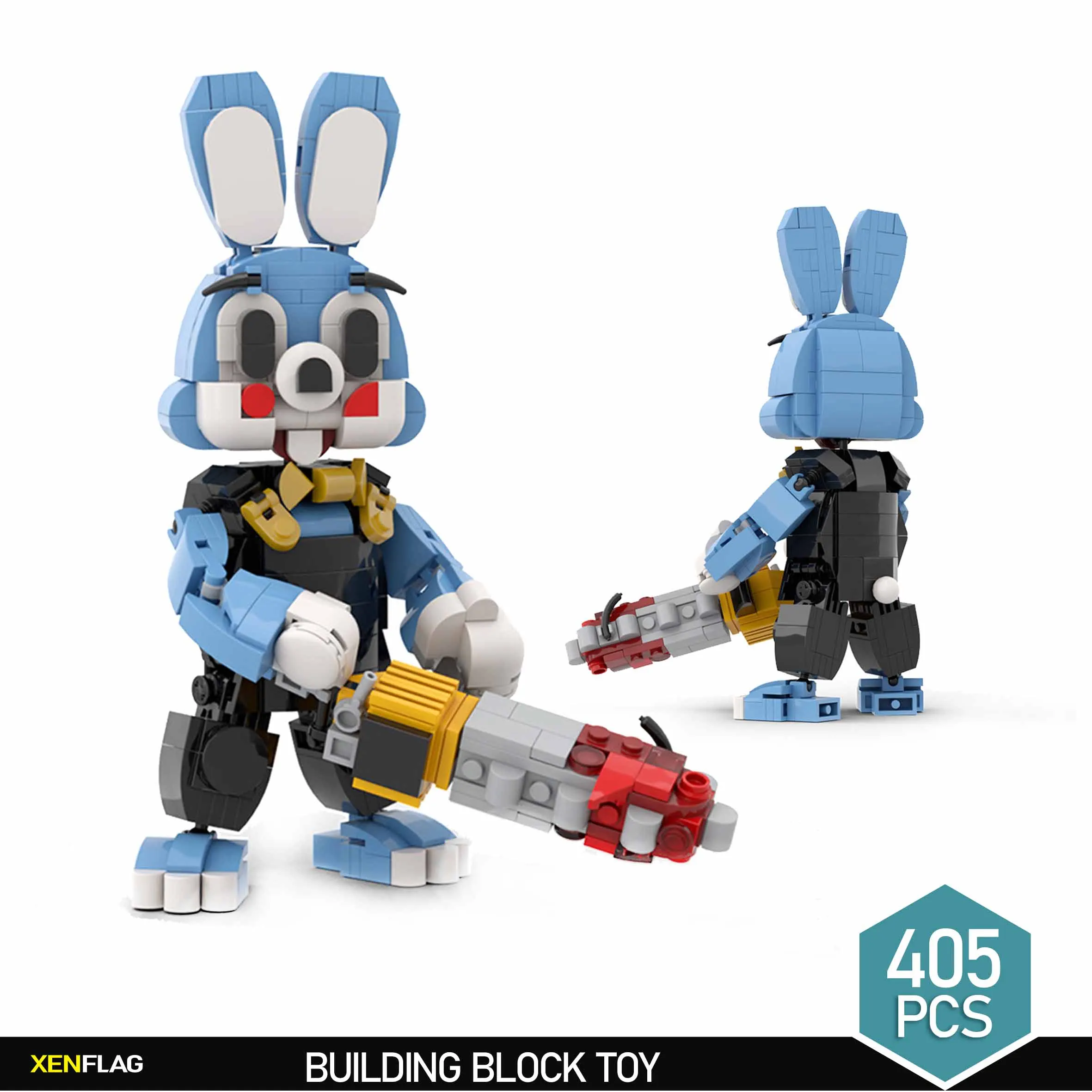 

Mechanical Rabbit Building Block Children's DIY Puzzle Toy Decoration Model Gift bloques de construcción