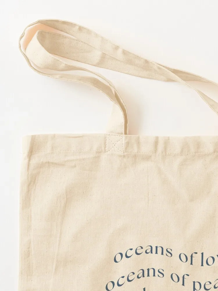 Oceans of Love Cotton Tote Bag personalized tote shopper bag woman sac pour femme Women's beach bags