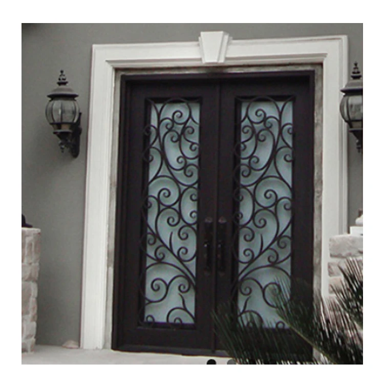 Custom High End Wrought Iron Entrance Doors Elegant Iron Gates Modern Door Design
