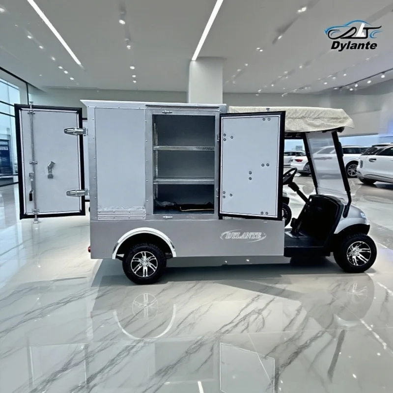 Wholesale 72V/4kw AC System Wide Tire Mini Electric Two-Seater Automatic Off-Road Golf Cart With Rear Cargo Box