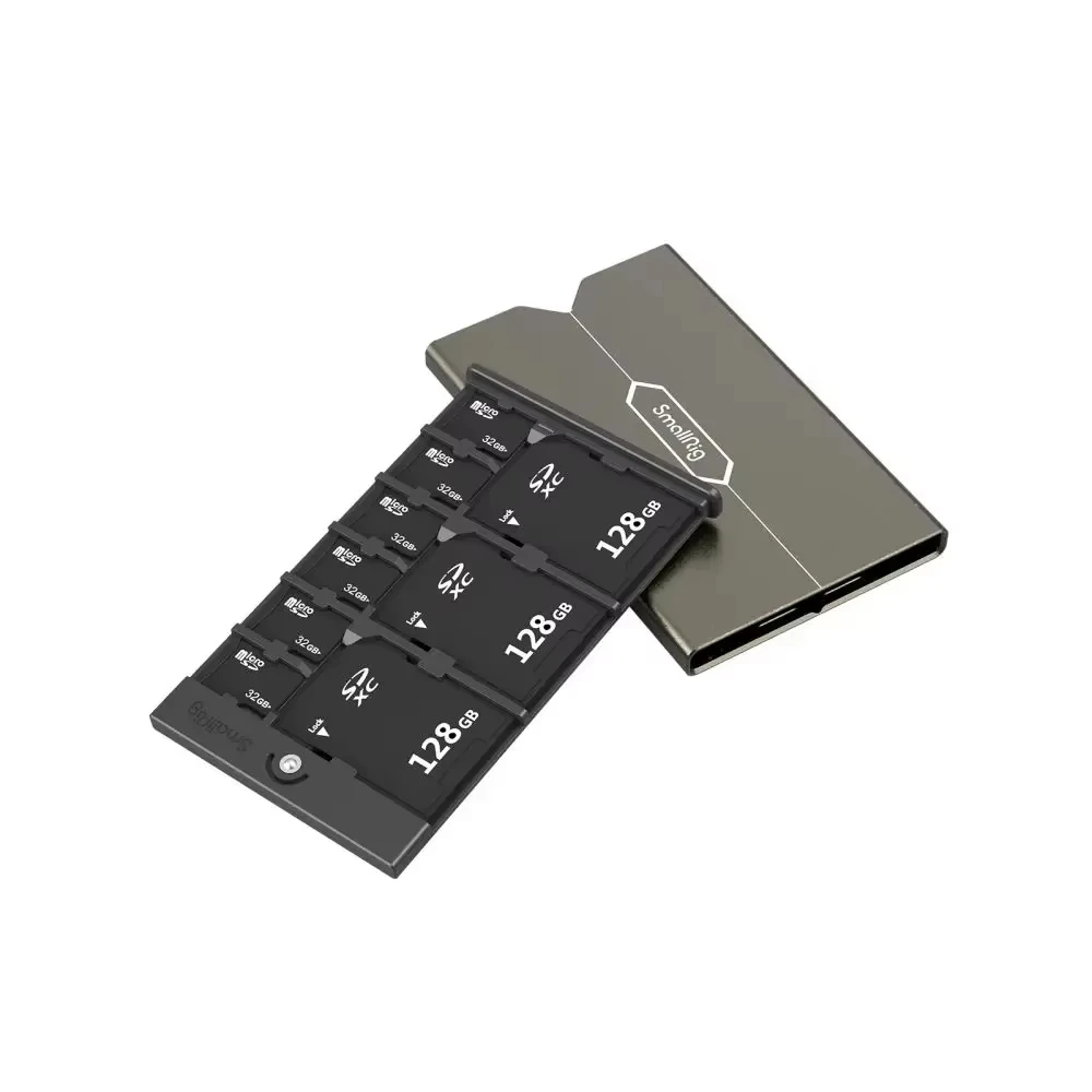 SmallRig 2832 Aluminum SD Memory Card Case, Shockproof Anti-Scratch Holder for SD Micro SD SIM Card, Portable Camera Accessory - view 2