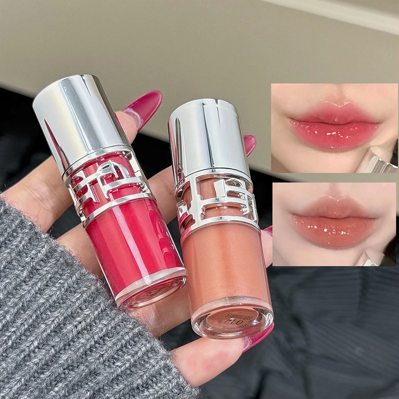 Flowing Mirror Lip Gloss, Waterproof and Long-Lasting Luster, Non Stick to the Cup, Silky Texture, Natural Makeup Effect