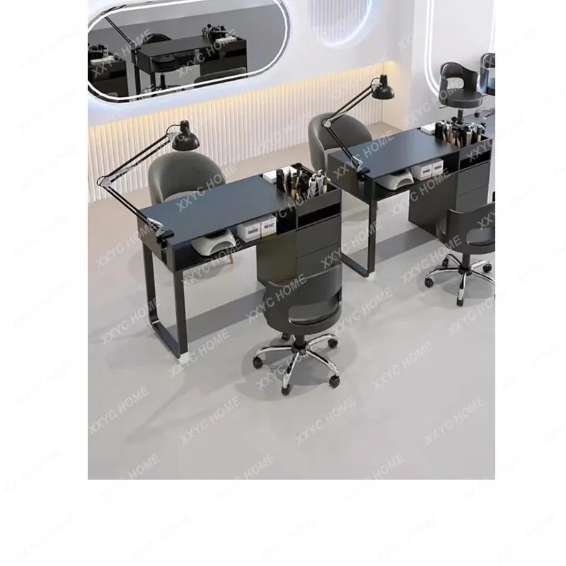 XXJapanese Nail Tables Beauty Salon Minimalist Vacuum Cleaner Double Manicure Desk Table Professional Manicure Tables
