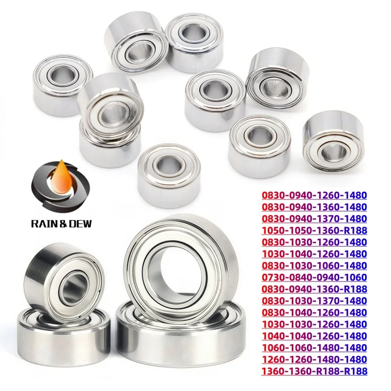 4PCS/Set 0830-0940-1260-1480 Bearing Kits For Strong 102/102L/105L/120/H120/107II 0830-1030-1260-1480 For Marathon SH20 /H35 LSP