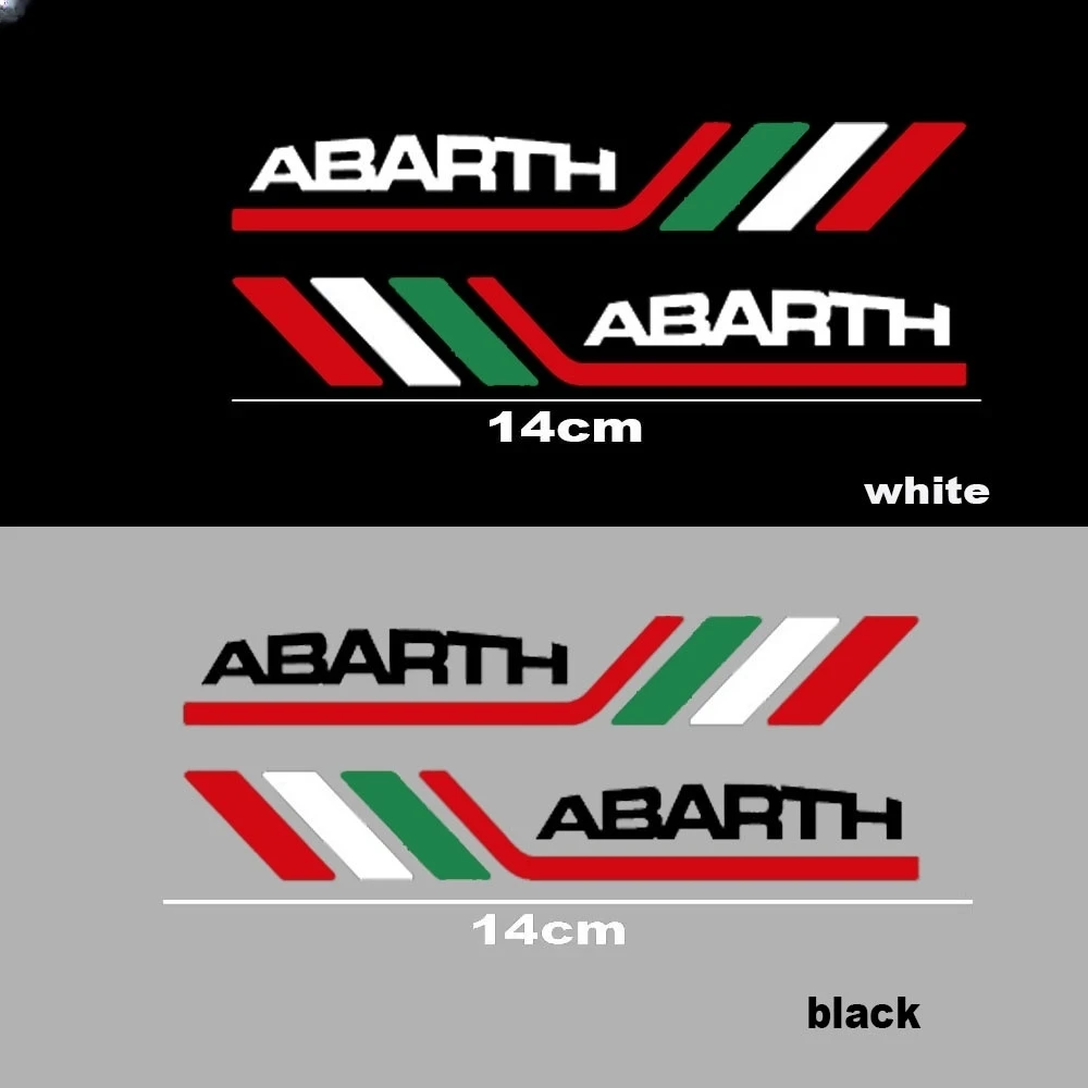 2Pcs Self‑Adhesive Rearview Mirror Decor Sticker Vehicle Ornament Fit Fiat Abarth 500 595 695 500x 500l Punto 124 Spider Panda T