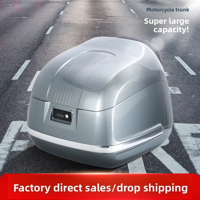 

New model motorcycle tail box with large capacityABSMaterial: Large electric vehicle trunk, scooter trunk