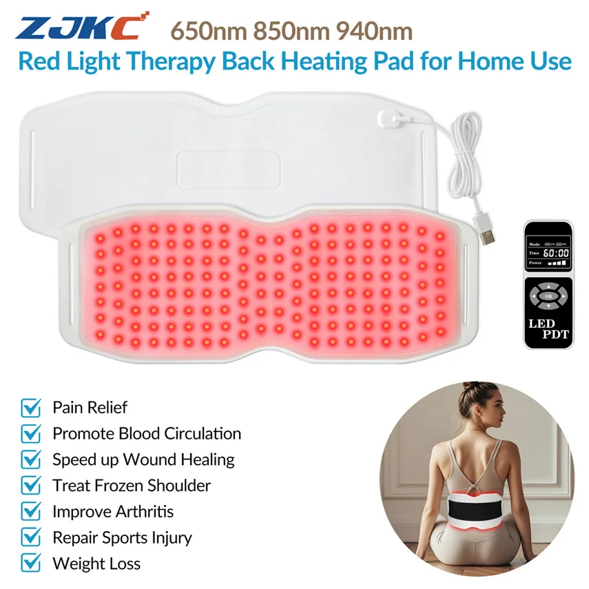 

ZJKC 24W Led Red Light Therapy for Pain Infrared Light Treatment Back Shoulder Neck Waist Joints Pain Relief 660nm 850nm 940nm