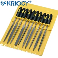 5pcs Alloy Steel File Set Precision Round Half-Round Flat Square Triangular Hand Files Steel Rasp Needle Filing Woodworking File