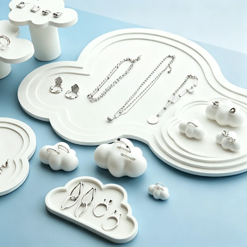 Creative Plaster Irregular Cloud Tray Jewelry Display Stand Window Display Counter Jewelry Display Photo Props