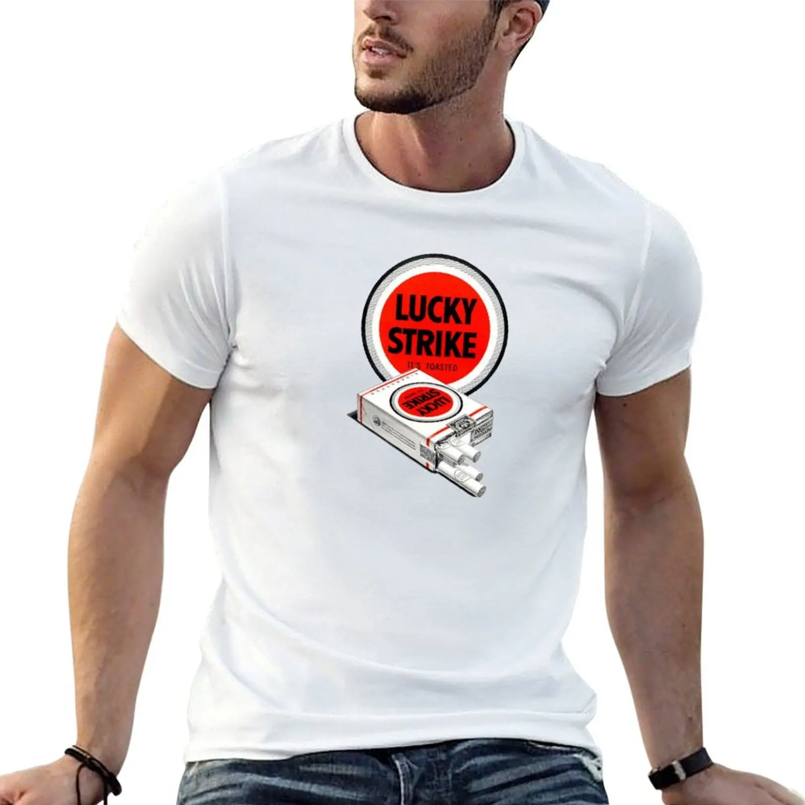Lucky Strike Toasted T-Shirt Daily Wear Print T-Shirt