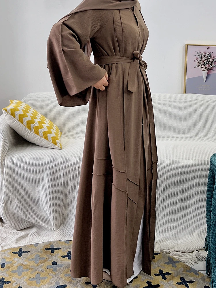 Snap Buttons Front Open Abaya for Muslim Women, Wide Sleeves, Kimono Abaya, Modest Hijabi Robe, Islamic Clothing, Ramadan Eid