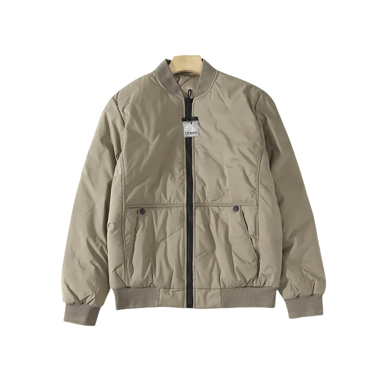 

Новый однотонный спортивный тонкий пуховик для отдыха на открытом воздухе, для путешествий, альпинизма, мужская мода, теплый пуховик с бейсбольным воротником для рыбалки