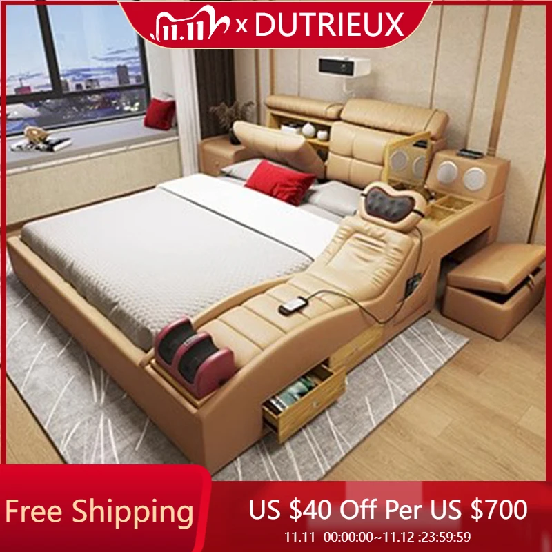 

Multifunctional Massage Bed Modern Nordic Tatami Design Luxury Fashion Aesthetic Bed Lounge Cama Solteiro Lounge Suite Furniture