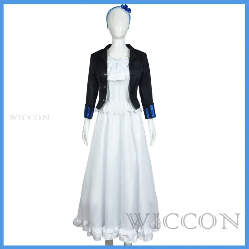 

asdh8@Anime Black Butler:Book of The Atlantic Elizabeth Ethel Cordelia Midford Cosplay Costume Kuroshitsuji Lizzy Coat Dress Wom