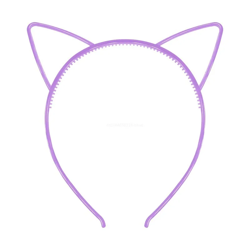 1pcs Luminous Cat Ears Plastic Headband Glow in Dark Hairband Birthday Party Decor Baby Girls Headwear Crown Hair Accessories