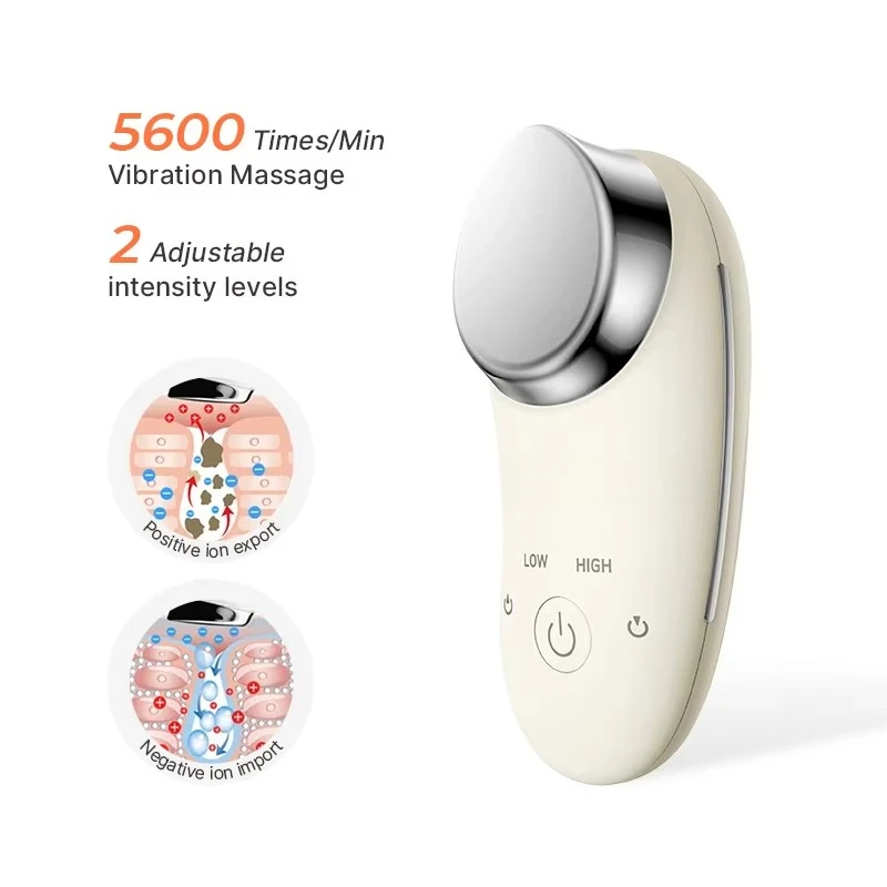 TB-1681 Cream Booster Handheld Electric Anti-Aging Face and Neck Lift Massager with Negative Ions for Home and Travel