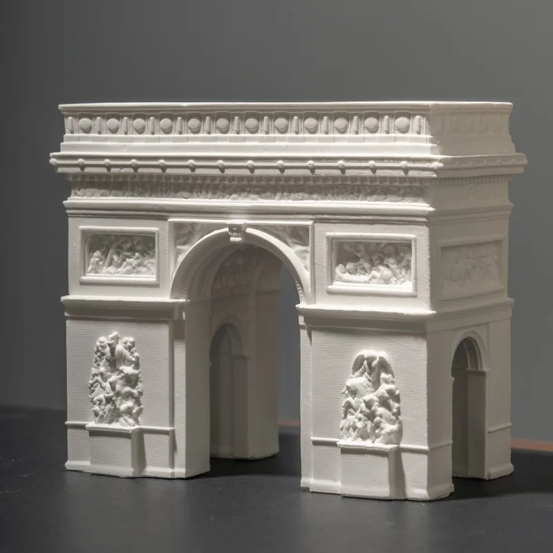 French Arc de Triomphe fish tank landscaping micro-landscape cement merchandise ornaments gypsum aromatherapy ins wind diffuser