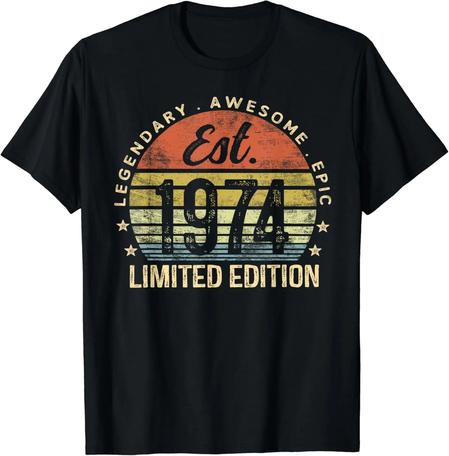 

Est 1974 Limited Edition 50th Birthday Vintage 50 Year Old T-Shirt