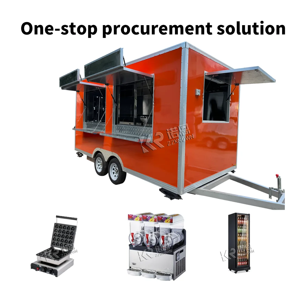 2025 LOGO Kustom Ponsel Jus Bir Bar Trailer Es Krim Truk Makanan Cepat Saji Burger Trailer Katering Kopi Lengkap