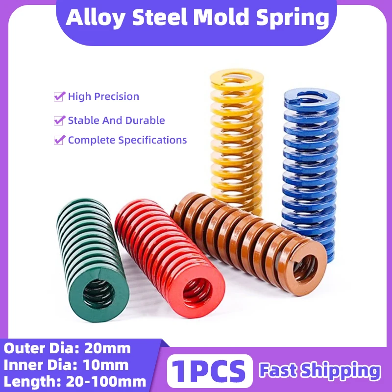 

Creamily 1PCS Die Mold Spring Compression Spring Alloy Steel Spiral Stamping Spring Outer Dia 20mm Inner Dia10mm Length 20-100mm